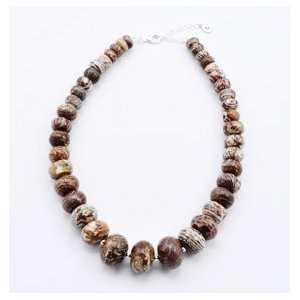  Barse Sterling Silver Brown Jasper Necklace Jewelry