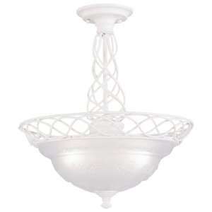   Textured White Ceiling Dual Mount Light Fixture