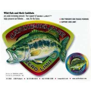 com Bass Pro Shops Zero Limit   Catch and Release Decal   Black Bass 