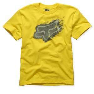  Fox Racing Youth Erosion T Shirt   Youth Medium/Yellow 