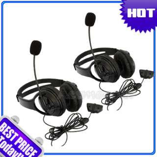 Two Black Headset with Microphone MIC For Xbox 360 Xbox360 LIVE Free 