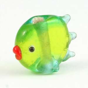  19mm Green Fish Glass Lampwork Beads Arts, Crafts 