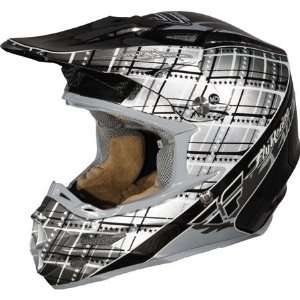  Fly Formula Mad Plaid Full Face Helmet X Large  Silver 