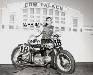 1965 MERT LAWWILL MOTORCYCLE RACING COW PALACE CA PHOTO  