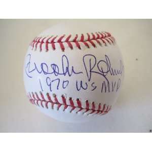  Brooks Robinson Autographed Baseball   1970 WS MVP 