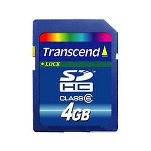 TRANSCEND SD HC SDHC CLASS 6 4GB 4G 4 G GB MEMORY CARD NEW LIFE TIME 