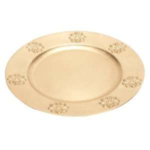  61831 Lot of 24 Piece Melamine Charger 13 in. D   Flower Gold Beauty