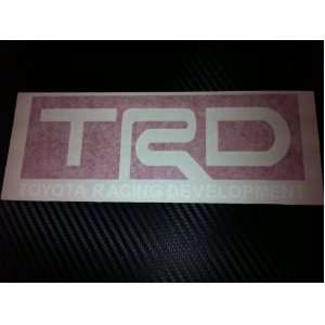  1 X TRD Toyota Racing Decal Sticker (New) White/red Size 7 