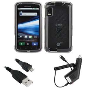  GTMax Clear Hard Snap On Crystal Case + Car Charger + USB 