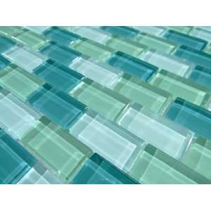  Crystal Glass Polish 1 x 2 Aqua Green Blend