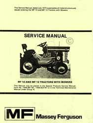 Massey Ferg. MF 10 12 Tractor MF10 MF12 Service Manual  
