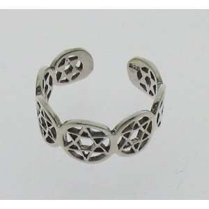  Sterling Silver Star Toe Ring   Adjustable Jewelry
