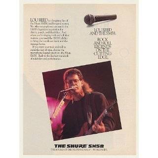1989 Lou Reed Shure SM58 Microphone Photo Print Ad (46977)