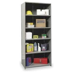   Metal Shelving   Gray, 6 Adjustable Shelves Starter Unit Closed Style