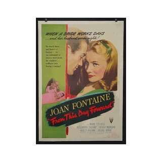   Forward 1946 fantastic Linen backed movie one sheet