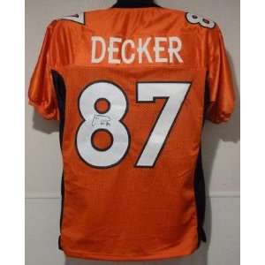   Decker Autographed Jersey   Orange   Autographed NFL Jerseys Sports