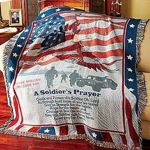  Personalized A Soldiers Prayer Tapestry Throw