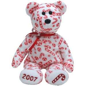  TY Beanie Baby   CANDY CANES the Bear (White Version 