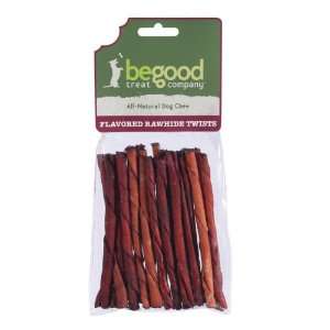  Be Good Rawhide Flavored Dog Twists Treat, Beef, 20 Pack 