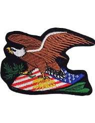 USA National Bird Novelty Embroidered Iron on Patch   Bald Eagle 