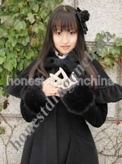Winter Autumn Gothic Lolita Wool Cape Coat B2 Custom  