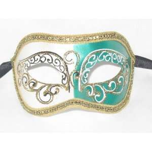 Green Colombina New Lillo Venetian Mask