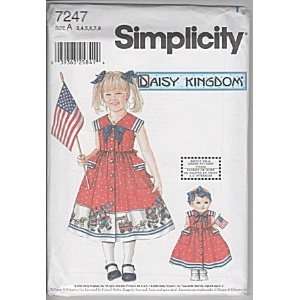  Simplicity 7247 Size A 3,4,5,6,7,8 Childs Sundress Plus 