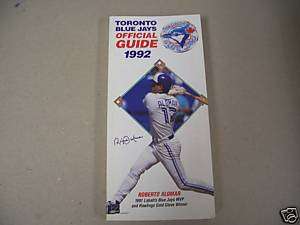 1992 Toronto Blue Jays Baseball Official Guide  Alomar  