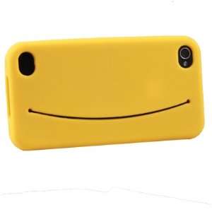  Yellow Smiley Face Card Holder Slot Style Silicone Case 
