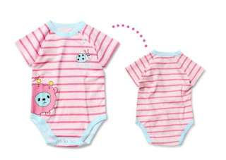Pink Stripe Baby Grow Bodysuit Romper Onesie All Sizes  