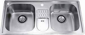 Dawn CH365 39 20G Stainless Steel Top Mount Double Round Bowl Kitchen 