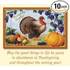  World Christmas Plentiful Thanksgiving Thanksgiving Cards Pack of 10 