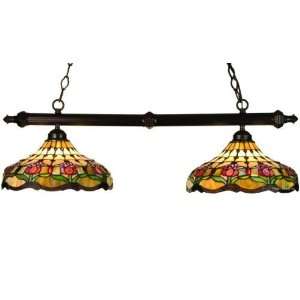 Colonial Tulip Tiffany Stained Glass Kitchen Island Pendant Lighting 