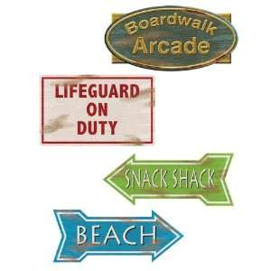  Beistle Company 30173 Beach Sign Cutouts 4 count Health 
