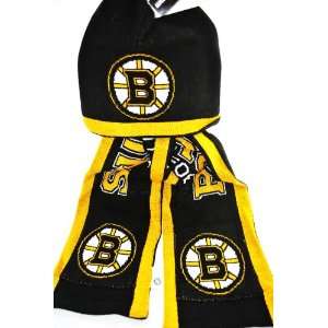  NHL Boston Bruins Knit NHL official Hoody Scarf NEW 