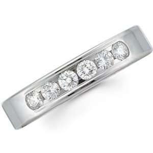  4mm Platinum Channel Diamond Comfort Fit Benchmark Promise 