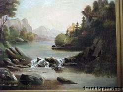 Antique Art Unsigned Oil on Canvas European Landscape  