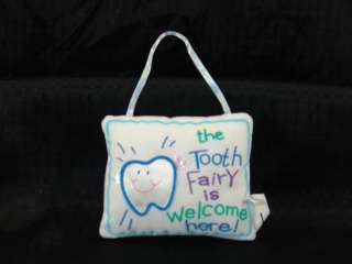 Tooth Fairy is Welcome Pillow Plush Teeth Holder  