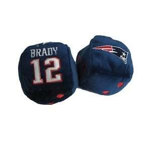  Tom Brady New England Patriots #12 Fuzzy Dice Sports 