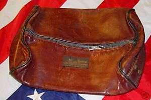 SMALL COWHIDE LEATHER STEAMBOAT BAGGAGE BAG COLORADO  