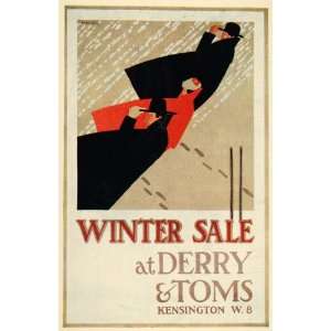 1924 Print Derry & Toms Sale McKnight Kauffer Poster   Original Mini 
