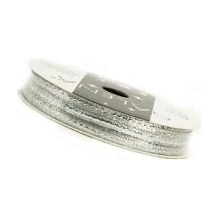  Wire Edge Metallic 1/8 Inch Ribbons Silver