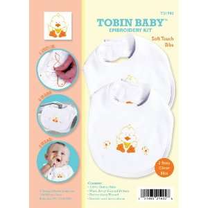  Tobin Baby Duck Soft Touch Bibs Embroidery Kit Set Of 2 
