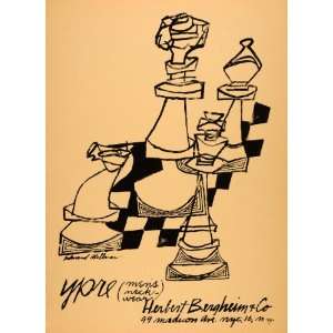  Chess Herbert Bergheim New York   Original Lithograph