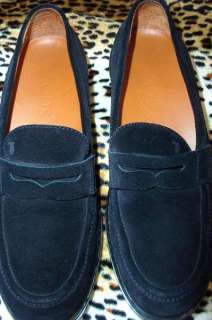 TODS BLACK SUEDE DRIVING MOCS PENNY LOAFER STYLE 5.5  