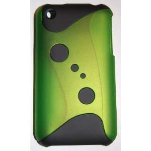 KingCase iPhone 3G & 3GS Rubberized Hard Slider Bubbles Case (Green 