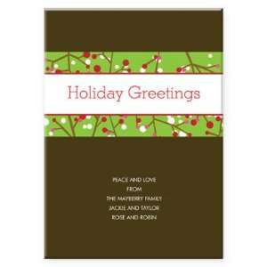  Holiday Berry Branches Holiday Cards