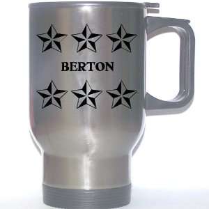  Personal Name Gift   BERTON Stainless Steel Mug (black 