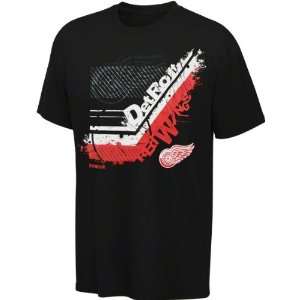   Detroit Red Wings Black Youth In Stick Tive T Shirt