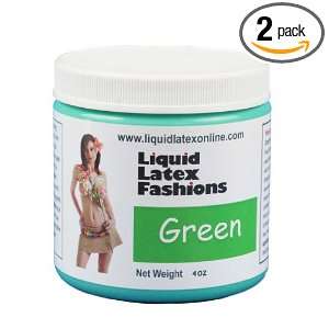  Liquid Latex Fashions Ammonia Free Body Paint, Green, 4 